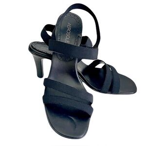 Aerosoles Black Strappy ‘Flute’ Slingback Heels, Size 8
